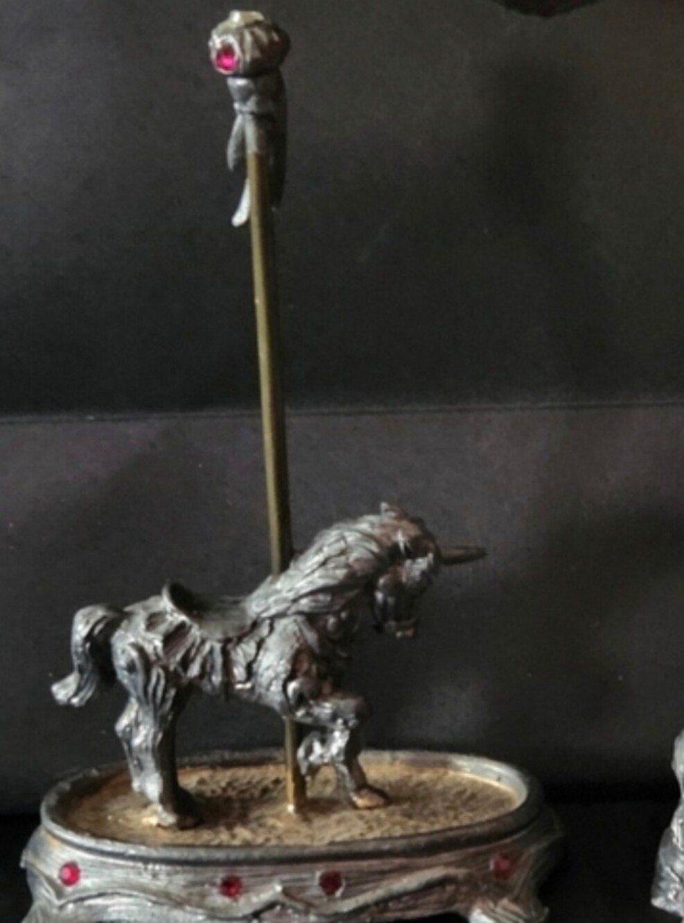 Vintage 1987 Michael Ricker Pewter Carousel Horse Pegasus Signed